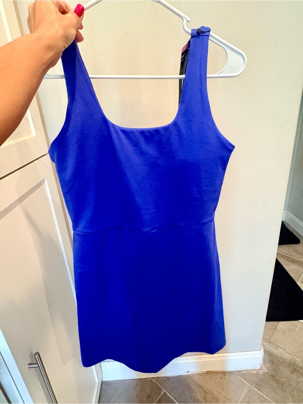 Women's Blue Scoop GAP Neck Dress.  Between a North Carolina blue and navy. NEW
